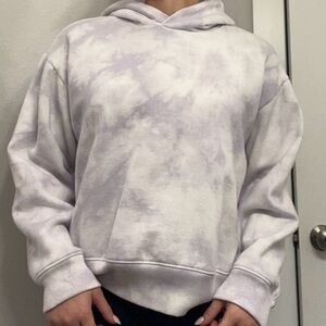 Brand - a . new day 
Hoodie Size- S
White and little purple tie die